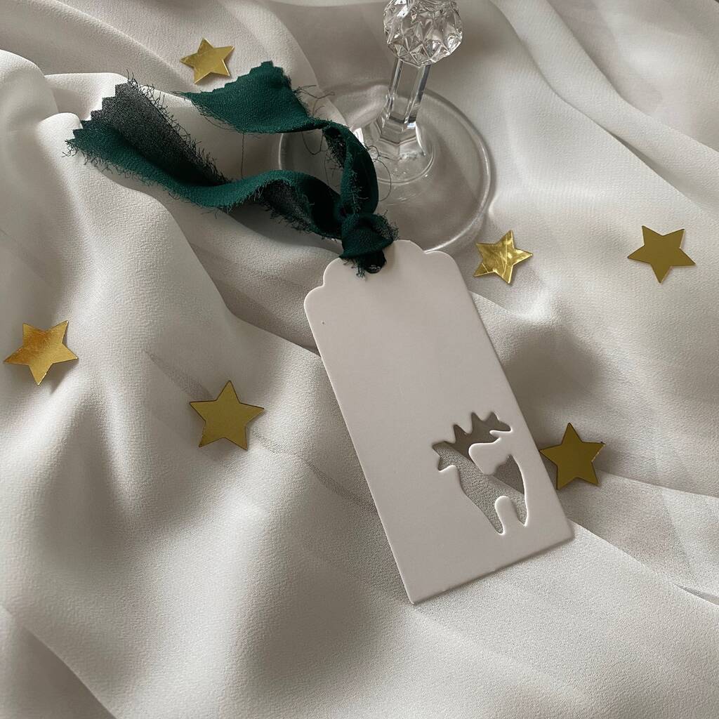Gift Place Setting Tags With Hand Frayed Ribbon, 1 of 5
