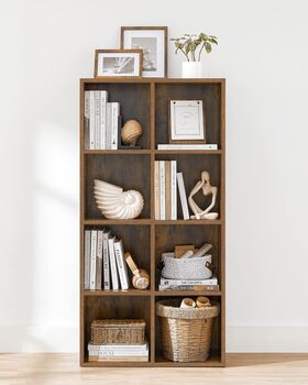 Bookcase Floor Standing Storage Unit Wooden Bookshelf, 4 of 12