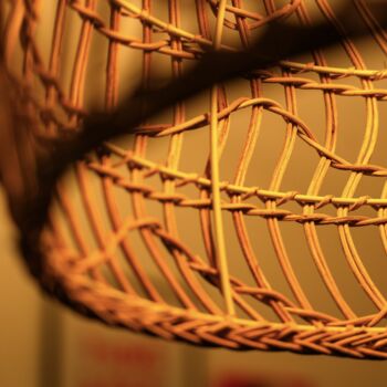 Handwoven Rattan Pendant Light With Steel Frame, 5 of 7