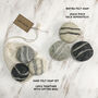 Fair Trade Wool Felted Soap Marble Pebble 3pc Gift Set, thumbnail 11 of 12