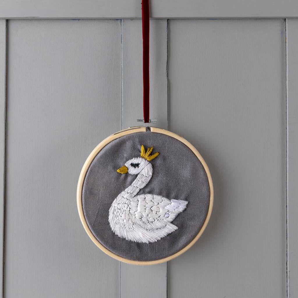 Swan Princess Embroidery Kit, 1 of 2