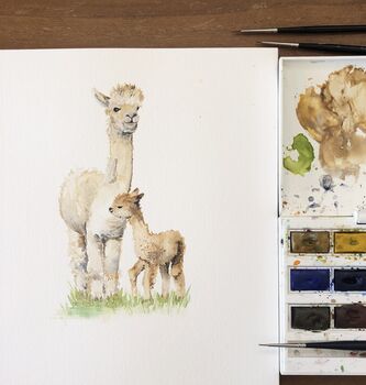 Personalised Alpaca Art Print, 2 of 5