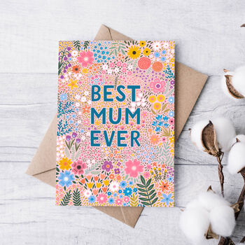 Floral Mother's Day Card Best Mum Ever, 3 of 3
