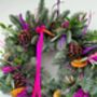 Colourful Bright Fresh Christmas Wreath, thumbnail 2 of 3