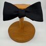 Irish Linen Self Tie Bow Tie In Black, thumbnail 2 of 3