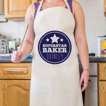 Personalised Superstar Baker Apron, 2 of 3