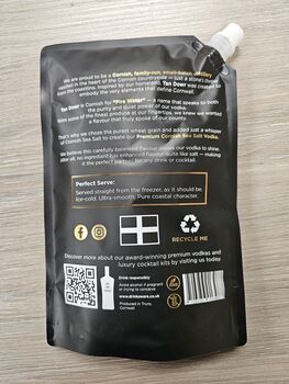 Tan Dowr Premium Cornish Sea Salt Vodka 70cl Eco Pouch, 3 of 3
