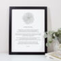 Personalised Black And White Floral Poem Print, thumbnail 4 of 7