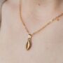 Gold Plated Handmade Sea Shell Necklace Cowrie Pendant, thumbnail 1 of 9