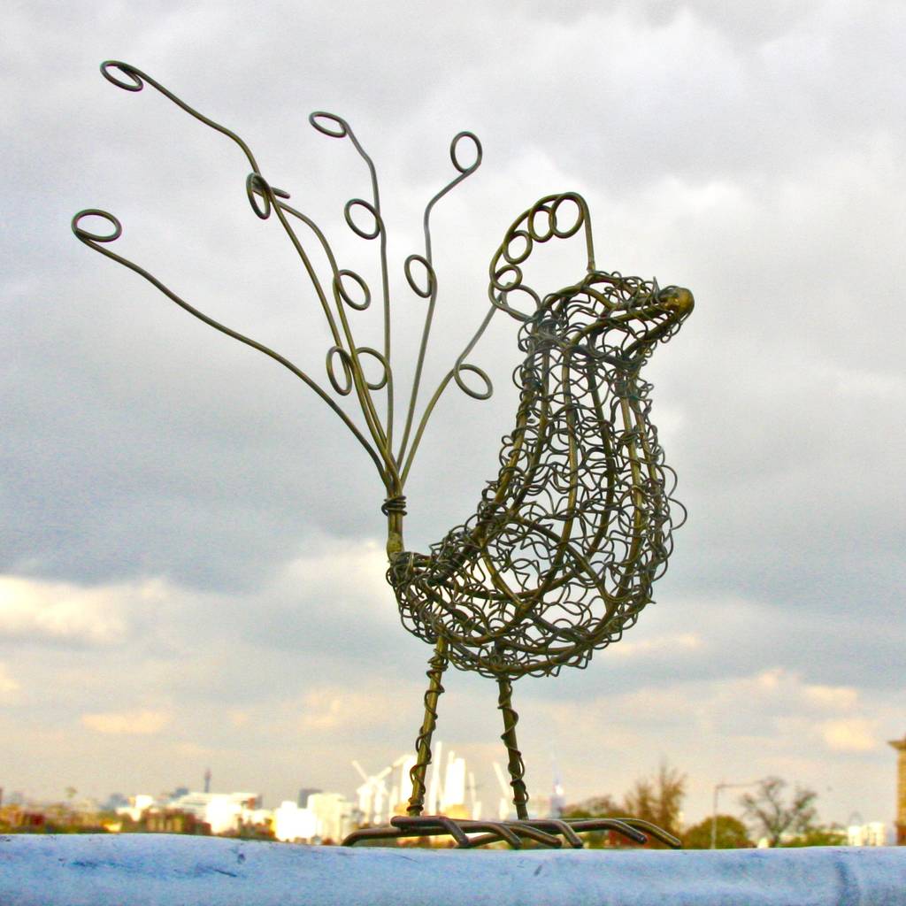 wire bird garden sculpture by london garden trading