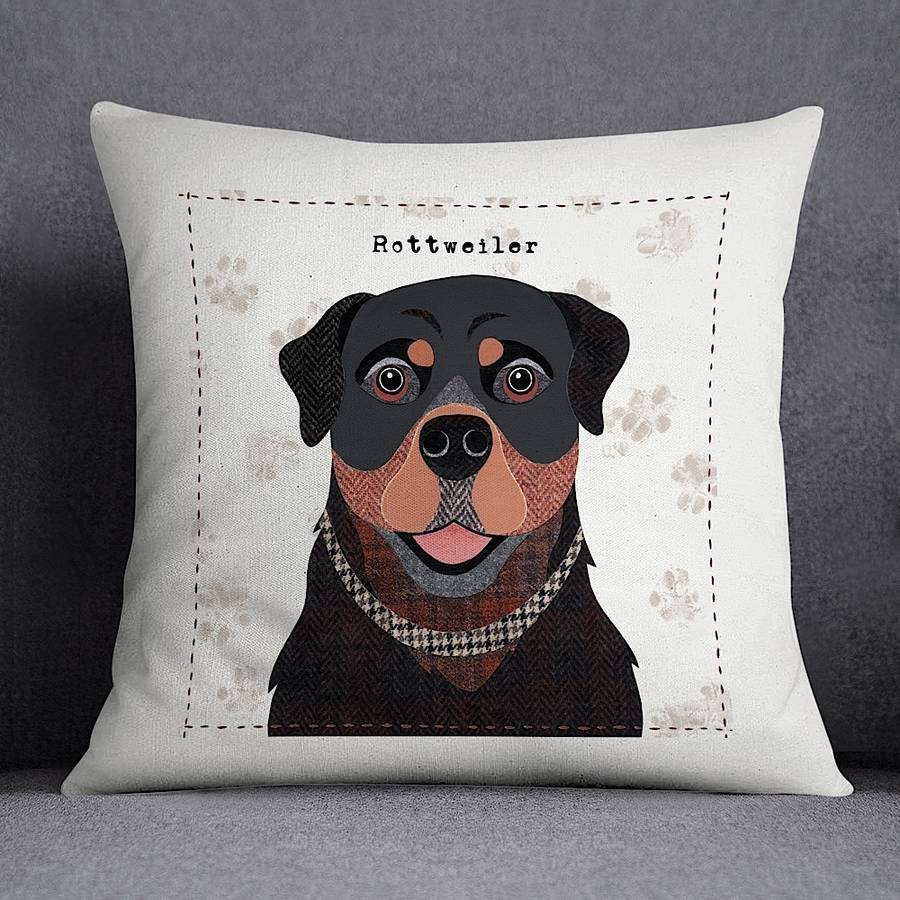 dog shaped cushion personalised