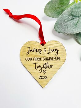 Personalised Our First Christmas Together Ornament, 2 of 2