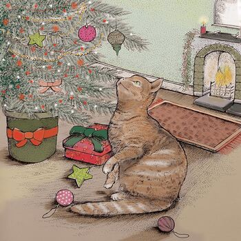 'Cat And Christmas Tree' Print, 2 of 3