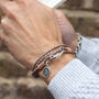 Personalised Leather And Silver St Christopher Bracelet, thumbnail 1 of 8