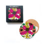 Round Coaster Floral Vivid Blooms Heat And Stain Proof, thumbnail 12 of 12