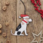 Jack Russell Dog Christmas Tree Decoration Personalisation Available, thumbnail 3 of 5