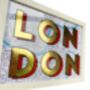 London Gold Leaf On Glass Retro Sign, thumbnail 3 of 4
