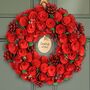 Luxury Roses Christmas Door Wreath, thumbnail 4 of 9