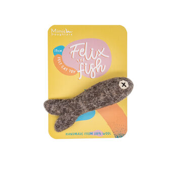 Felix The Fish 15cm Felt Cat Toy, 2 of 5