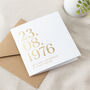 Big Date Foiled Gold Anniversary Card, thumbnail 2 of 2