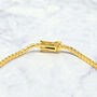 Emerald Gemstone Gold Vermeil Plated Tennis Bracelet, thumbnail 9 of 9