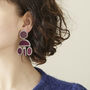 Fair Trade Eco Recycled Paper Chunky Statement Earrings, thumbnail 5 of 12