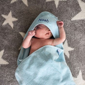 Personalised Hooded Baby Towel Wrap, 3 of 8