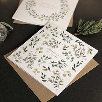 Botanical Christmas Cards Pack Of 10, 5 of 6