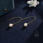 Genuine Freshwater Pearl V Shape Drop Hook Earrings, thumbnail 4 of 9