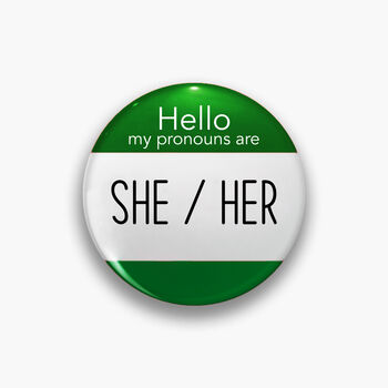 Personal Pronouns Pin Badge, 6 of 8