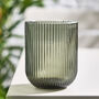 Palermo Set Of Four Grey Ribbed Tumblers, thumbnail 3 of 7