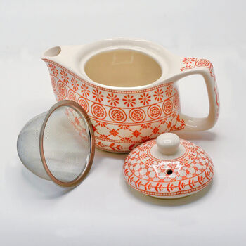 Patterned Ceramic Herbal Teapot Gift For Tea Lovers, 8 of 10