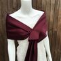 Dark Wine Bridal Mother Of Bride Wedding Shawl, thumbnail 3 of 10
