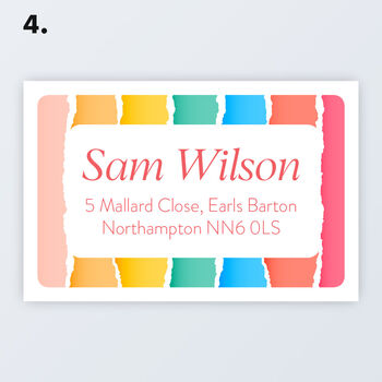 New Personalised Roll Address Labels 76x50mm 3'x2', 5 of 8