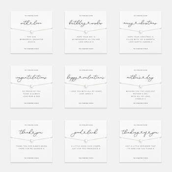 Silver Heart Bracelet With Personalised Message On Gift Card Of Your Choice, 6 of 8