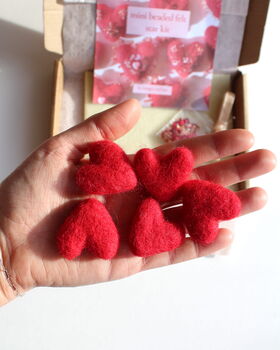 The Mini Beaded Felt Heart Kit, 9 of 12