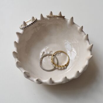 Personalised Spiky Engagement Gift Initials Ring Dish, 2 of 7
