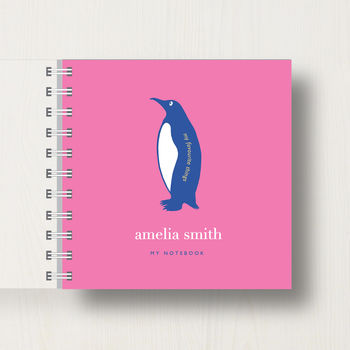 Personalised Kid's Penguin Small Notebook, 6 of 9