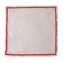 Ric Rac Pink And Red Set Of Four Embroidered Napkins, thumbnail 4 of 4