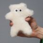 Teddy Bear Shaped Sheepskin Handwarmer, thumbnail 2 of 5