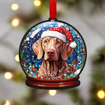 Weimaraner Dog Tree Decoration, 2 of 2
