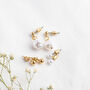 Gold Plated Pearl Trio Earring Set, thumbnail 3 of 3