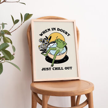 'When In Doubt' Positive Quote Frog Print, 6 of 8