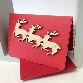 Reindeer Christmas Card And Decoration, 4 of 5