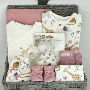 The Cutest Safari New Baby Gift Set Hamper, 2 of 7