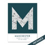 Manchester City Map Wall Art Print, thumbnail 8 of 9