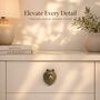 Regal Lion Head Brass Cabinet Knob, thumbnail 7 of 8