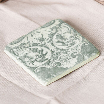 Set Of Four Grey Grecian Coasters, 8 of 8