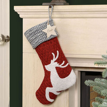 Personalised Chunky Knit Christmas Jumper Stocking, 7 of 8
