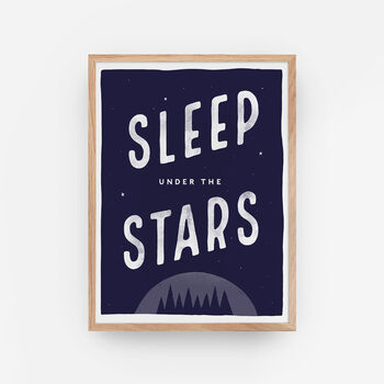 Sleep Under The Stars Wall Art Print 30cm X 40cm, 6 of 9